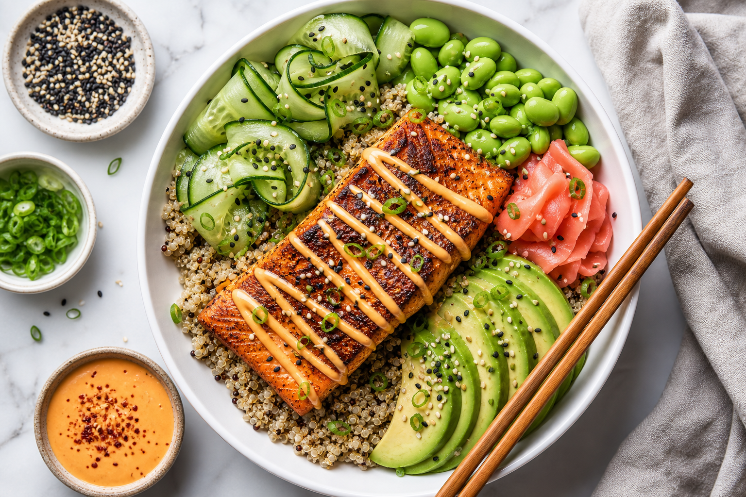 The Ultimate Crispy Salmon Bowl