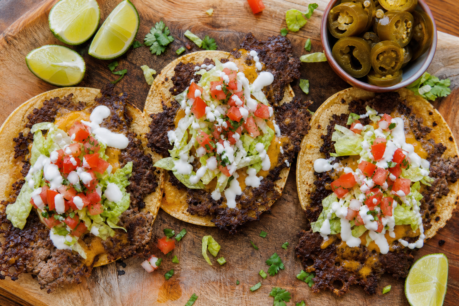 Smashed Burger Tacos