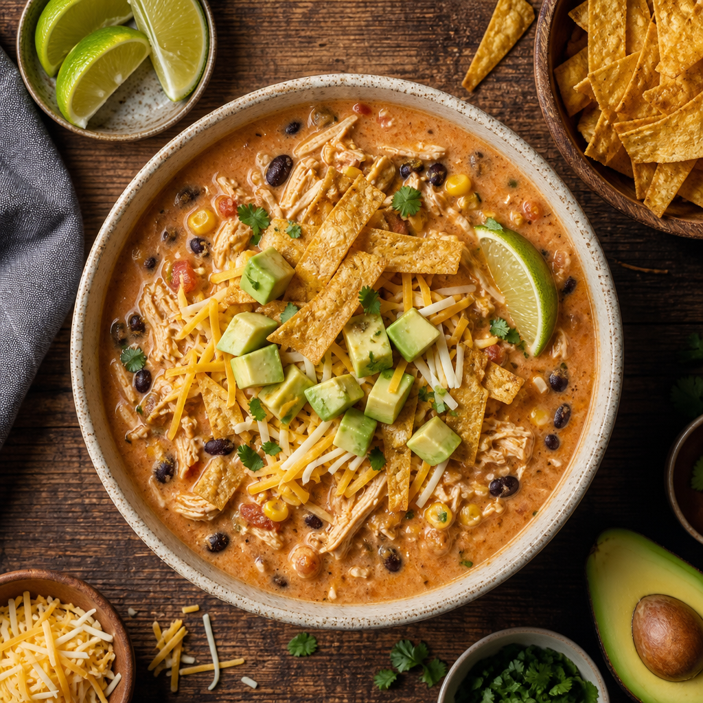 Creamy Chicken Tortilla Soup