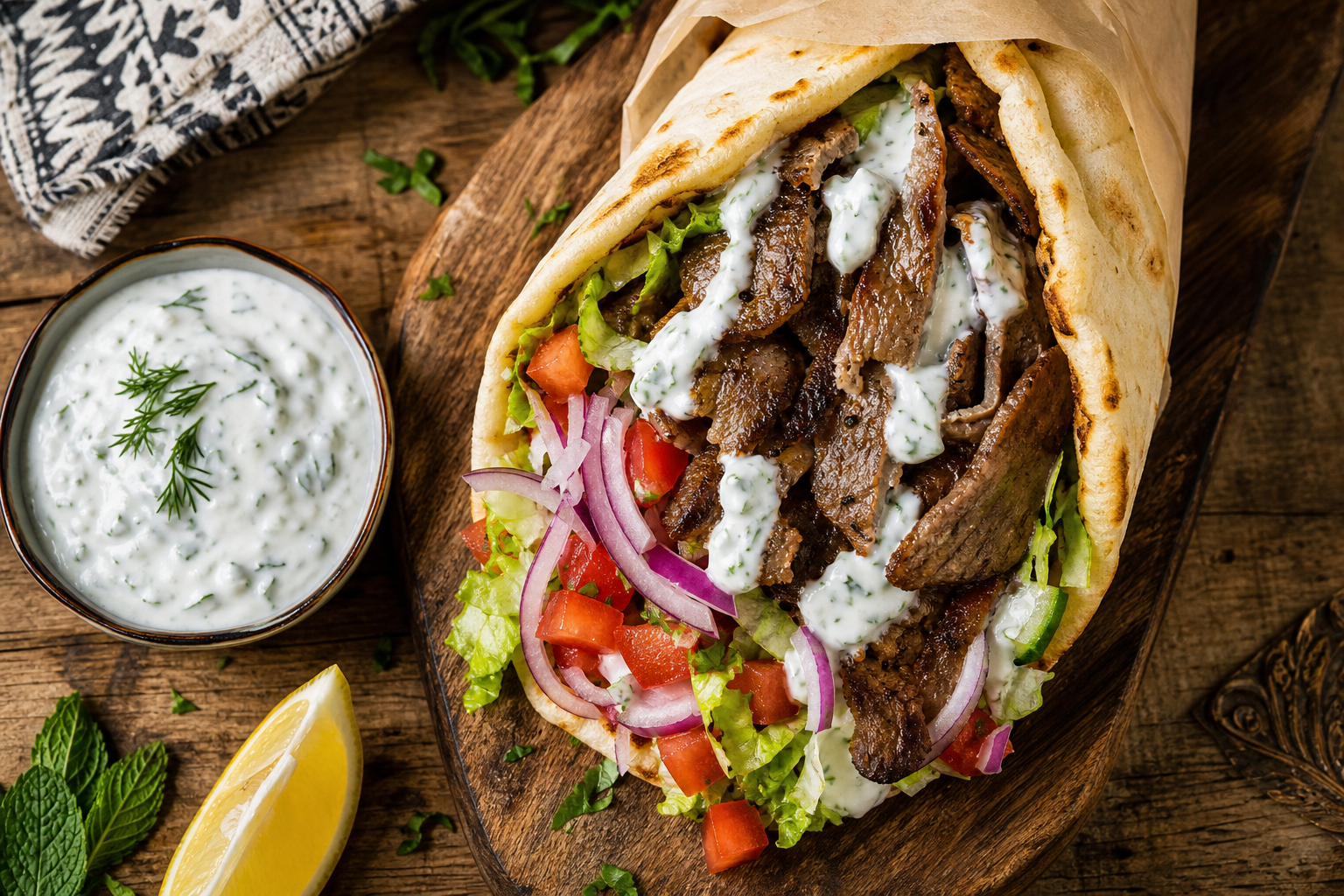 Homemade Sheet Pan Doner Kebab