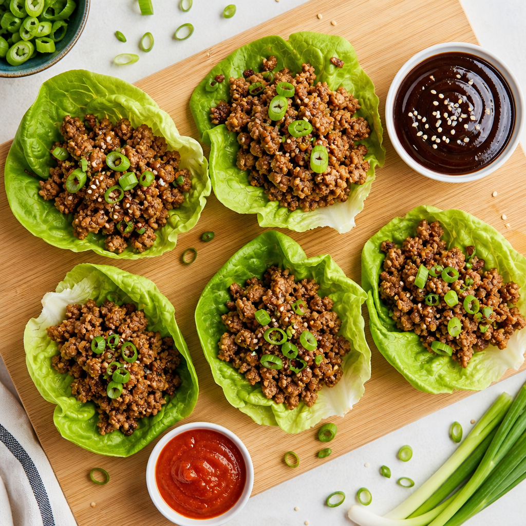 Spicy Pork Lettuce Wraps