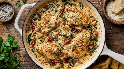 One-Pan Creamy Tuscan Chicken