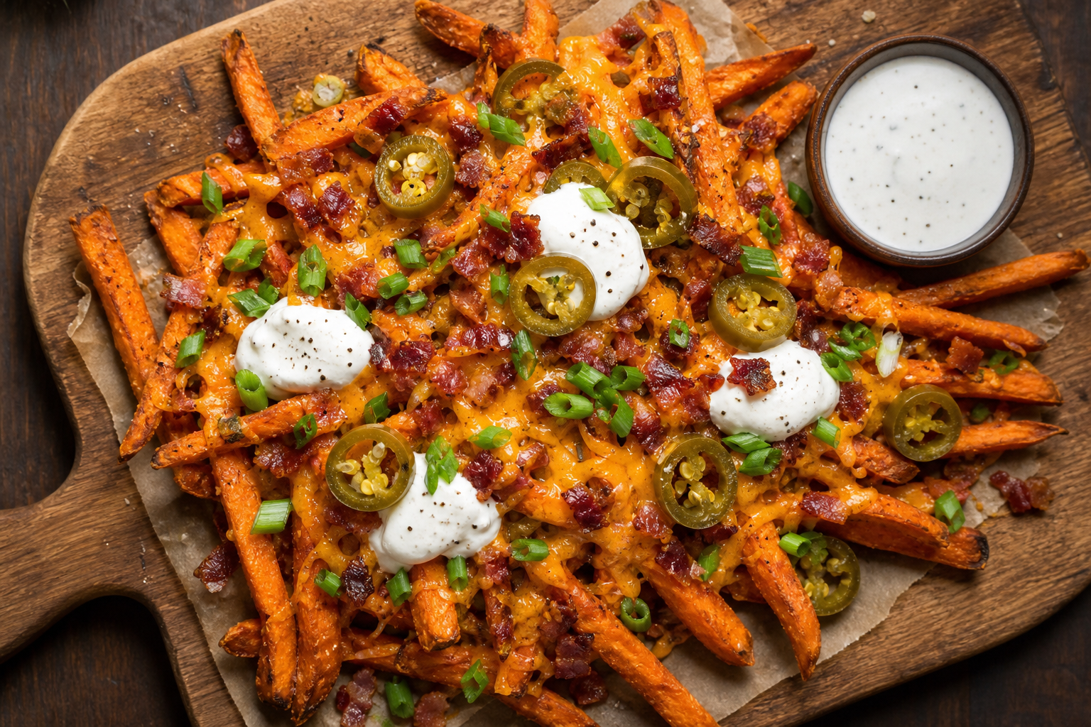 The Ultimate Loaded Sweet Potato Fries