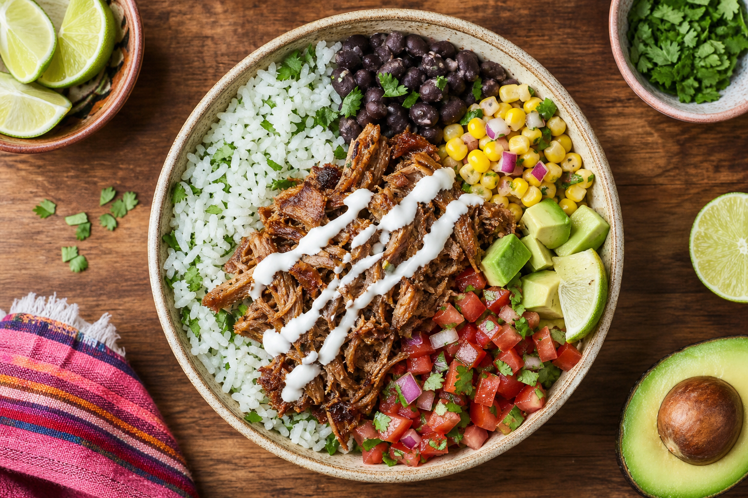The Ultimate Crispy Carnitas Burrito Bowl