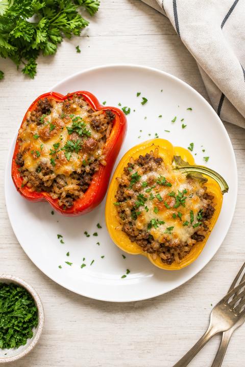 Classic Beef and Rice Stuffed Bell Peppers
